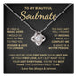 To My Beautiful Soulmate Necklace For Women, Soulmate Jewelry For Women, Wife Necklace From Husband, Wife Birthday Gift Love Knot Necklace For Wife, Soulmate Gifts For Her, To My Future Wife Necklace
