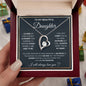 Father To Daughter Gifts From Dad, Father Daughter Necklace Sterling Silver, To My Daughter Necklace From Daddy On Graduation, Birthday Gifts For Badass Beautiful Girls From Dad Jewelry