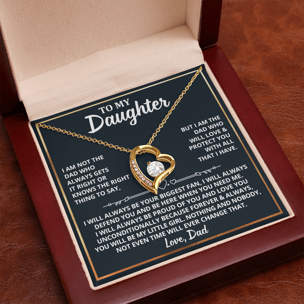 To My Daughter - I Am Not The Dad - Forever Love Necklace