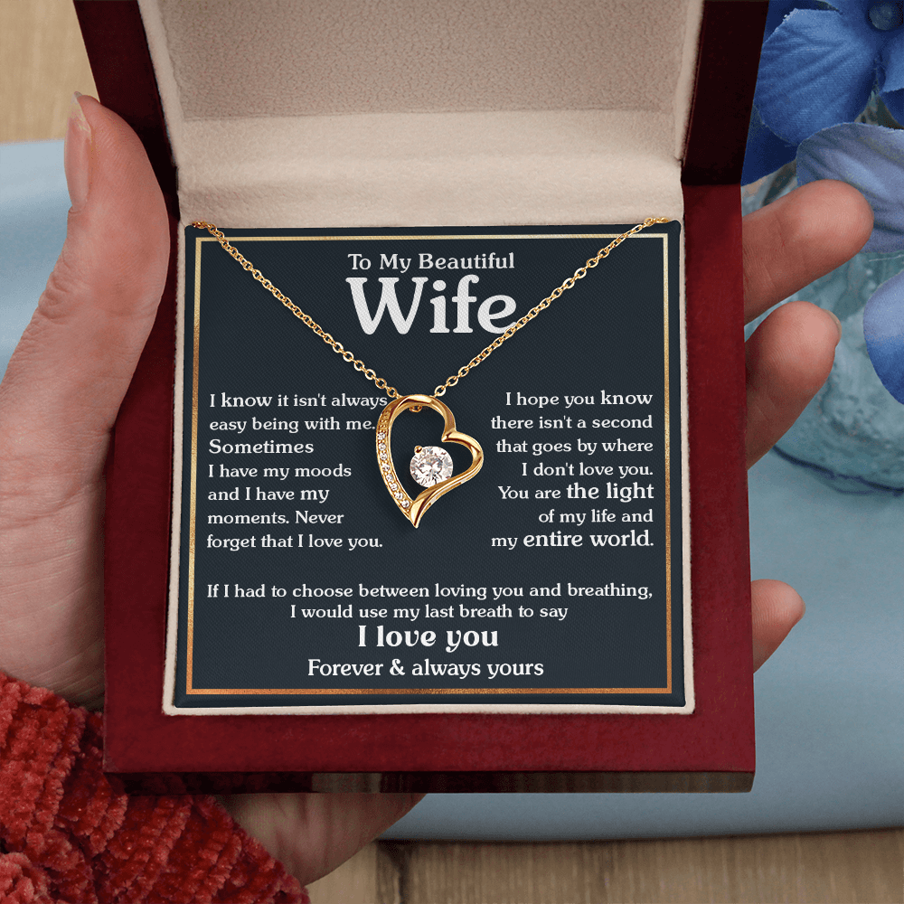 To My Wife - Last Breath - Forever Love Necklace