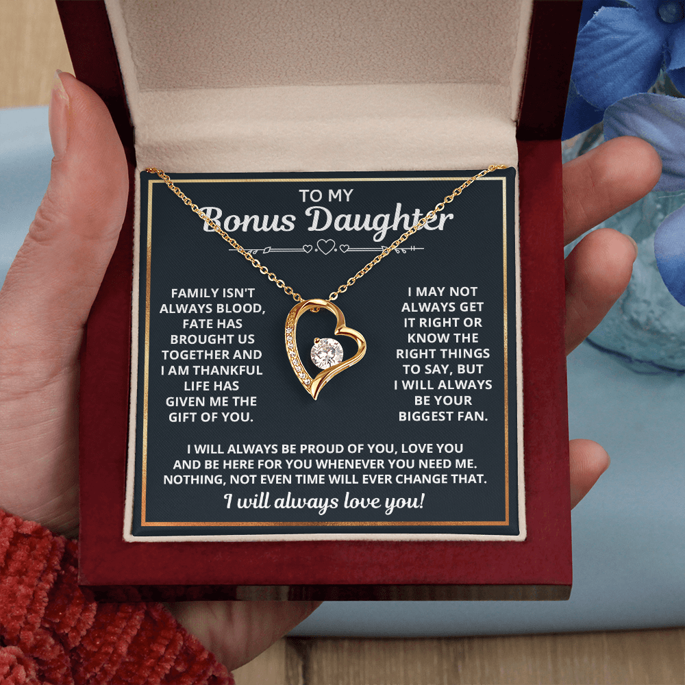 Necklace For Bonus Daughter - I May Not Always - Forever Love Necklace
