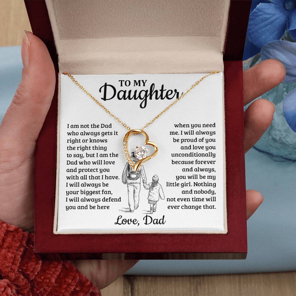 To My Daughter - I am not the dad - Forever Love Necklace