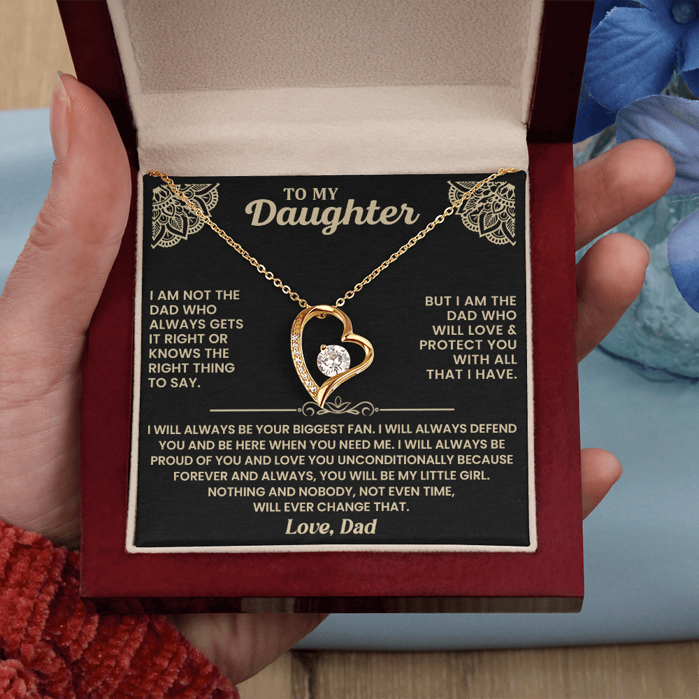 Daughter - Biggest Fan - Dad - Forever Love Necklace