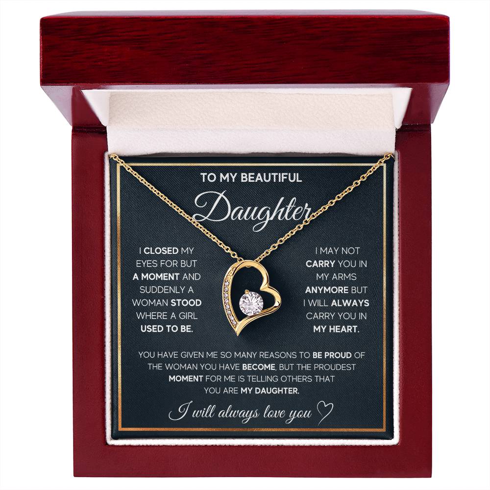 DS-5894963 - Forever Love Necklace - To My Daughter, I Will Always Carry You In My Heart
