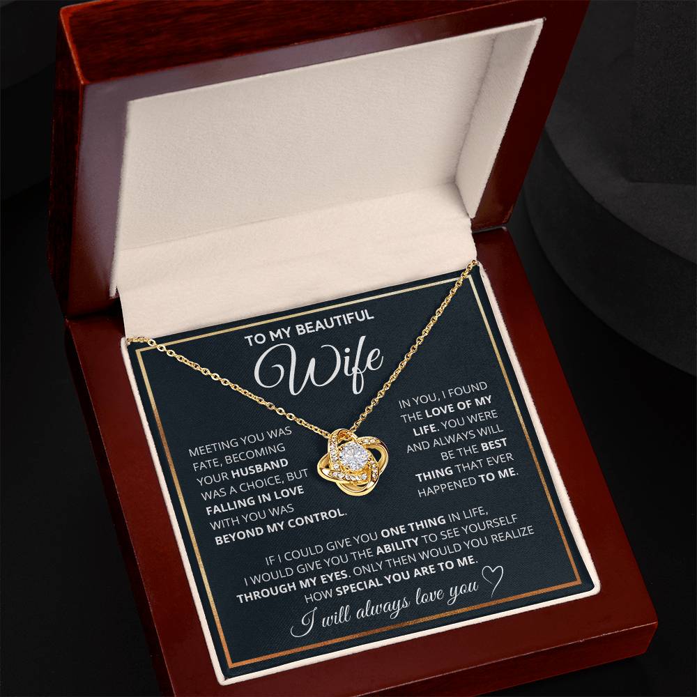 Wife Necklace From Husband, Wedding Anniversary Jewelry For Wife From Husband
