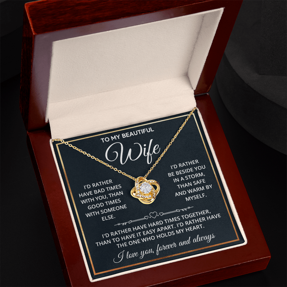 DS-1509039 - Wife - I'd Rather have - Love Knot Necklace