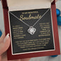 To My Beautiful Soulmate Necklace For Women, Soulmate Jewelry For Women, Wife Necklace From Husband, Wife Birthday Gift Love Knot Necklace For Wife, Soulmate Gifts For Her, To My Future Wife Necklace