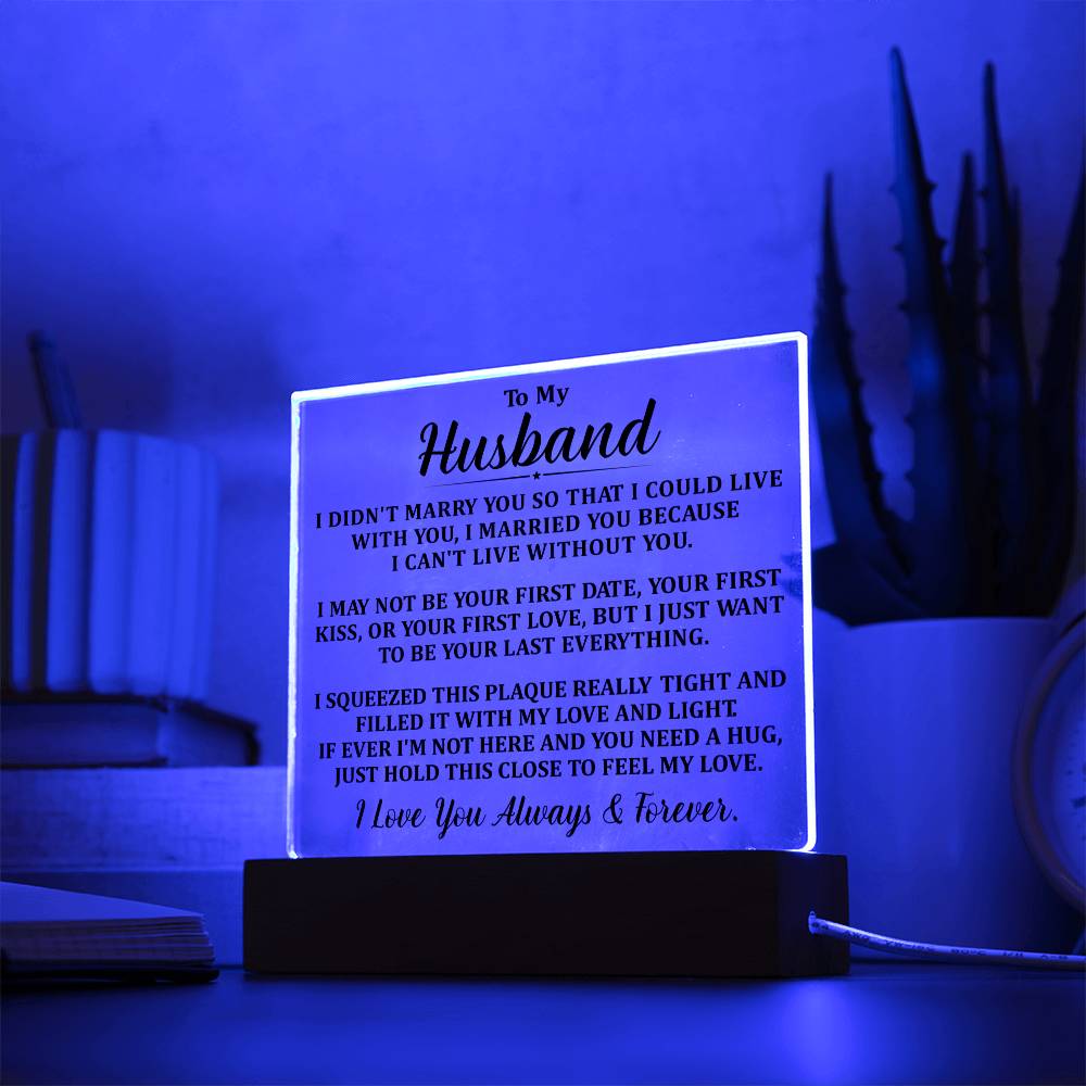 DS-11533511 - Gift For Husband - Square Acrylic Plaque