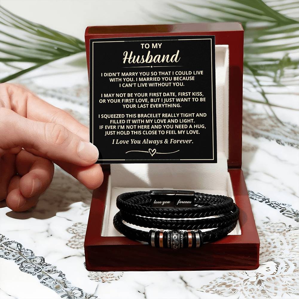 To My Husband - Last Everything - Love You Forever Bracelet