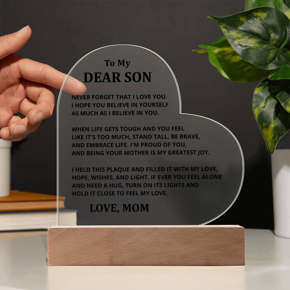 DS-11533515 - Son Heart Acrylic Plaque