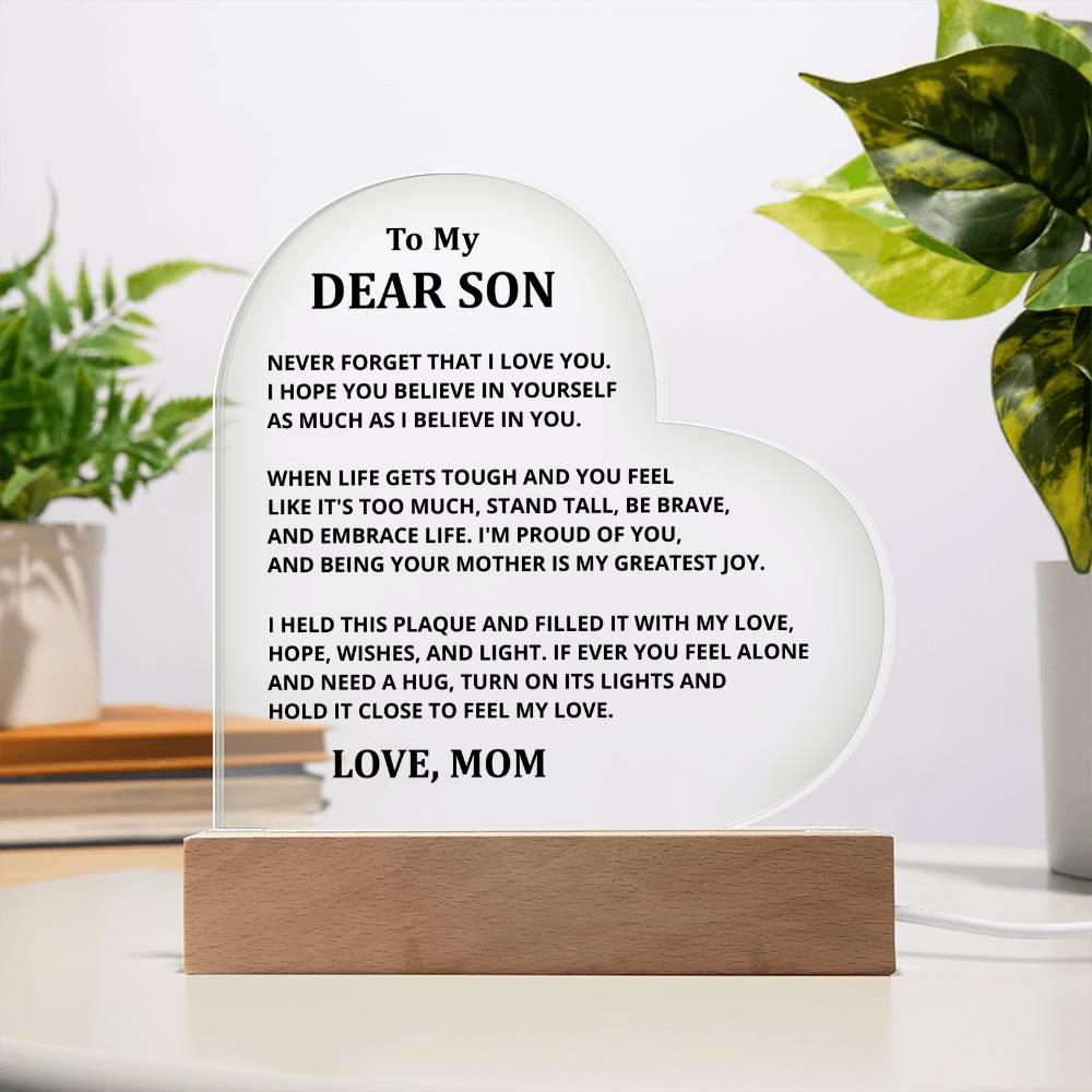 DS-11533515 - Son Heart Acrylic Plaque