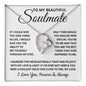 To My Beautiful Soulmate Necklace, Soulmate Jewelry For Women, Wife Necklace From Husband, Wedding Anniversary Necklace For Women, Soulmate Gifts For Her, To My Future Wife Necklaces