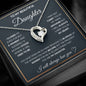Father To Daughter Gifts From Dad, Father Daughter Necklace Sterling Silver, To My Daughter Necklace From Daddy On Graduation, Birthday Gifts For Badass Beautiful Girls From Dad Jewelry
