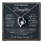 Father To Daughter Gifts From Dad, Father Daughter Necklace Sterling Silver, To My Daughter Necklace From Daddy On Graduation, Birthday Gifts For Badass Beautiful Girls From Dad Jewelry