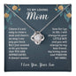 To My Loving Mom Necklace From Son, Mothers Day Necklace For Mom From Son, Pendant Jewelry For Mother, Birthday Gifts For Mother With Heartfelt Message & Elegant Gift Box