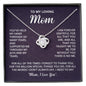 I Love You Mom Necklace Gifts for Mom from Daughter to Mom Gifts for Mothers Day from Daughter, To My Mom Necklace from Daughter to Mom Birthday Gifts Necklace with Message Card and Gift Box