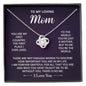 I Love You Mom Necklace Gifts for Mom from Daughter to Mom Gifts for Mothers Day from Daughter, To My Mom Necklace from Daughter to Mom Birthday Gifts Necklace with Message Card and Gift Box