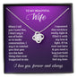 To My Wife Necklace from Husband, Gifts For Wife Birthday Gifts From Husband, Love Necklace for Wife from Husband to Wife Necklace, Wedding Anniversary Jewelry for Wife with Message Card and Gift Box