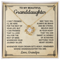 To My Granddaughter Necklace From Grandpa, Granddaughter Gifts From Grandpa, Grandfather To Granddaughter Necklace Jewelry Gifts For Granddaughter, Love Knot Necklace For Granddaughter From Grandpa