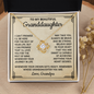To My Granddaughter Necklace From Grandpa, Granddaughter Gifts From Grandpa, Grandfather To Granddaughter Necklace Jewelry Gifts For Granddaughter, Love Knot Necklace For Granddaughter From Grandpa