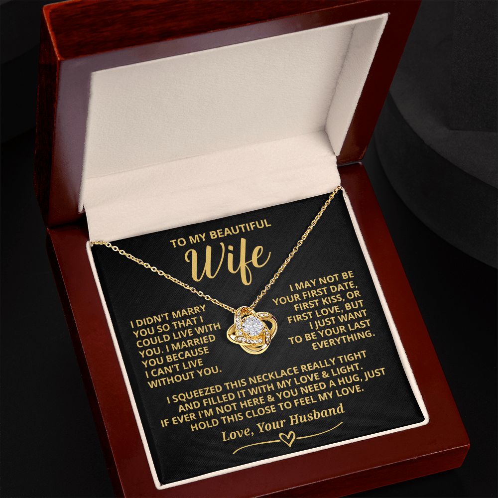 DS-7361385 - DS-7361386 - To My Wife - Last Everything - Love Knot Necklace