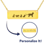 Personalized Mama Cat + 4 Kittens - Cat Necklace - Gifts for Cat Lovers