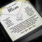 To My Loving Mom Necklace From Son, Gifts For Mom From Son To Mom Gifts For Mothers day, Mom Birthday Gifts Pendant Jewelry For Mom From Son To Mother Necklace with Message Card and Gift Box