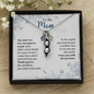 Mom Birthstone Necklace Gift for Mom from Daughter, Mom Gifts for Mothers Day Necklace for Mom from Daughter, To My Mom Necklace from Son to Mom Birthday Gifts Necklace with Message Card and Gift Box