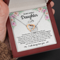 Daughter Necklace from Mom, To My Daughter Necklace from Dad, Gifts For Daughter, Necklaces for Daughter from Mom to Daughter Birthday Gifts from Dad to Daughter Jewelry with Message Card