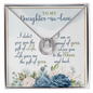 Daughter In Law Gift From Mother In Law To My Daughter In Law Necklace, Gifts For Daughter In Law From Mother In Law On Wedding Day, Birthday, Mothers Day, Daughter-In-Law Jewelry Gifts