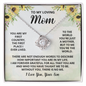 To My Loving Mom Necklace From Son, Gifts For Mom From Son To Mom Gifts For Mothers day, Mom Birthday Gifts Pendant Jewelry For Mom From Son To Mother Necklace with Message Card and Gift Box