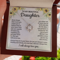 To My Daughter Necklace from Mom to Daughter Necklace from Dad, Father Daughter Necklaces for Daughter from Mom to Daughter Birthday Gifts from Dad to Daughter Jewelry with Message Card