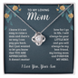 Gifts for Mom from Son to My Mom Necklace Gift for Mom Birthday Gifts, I Love You Mom Gifts for Mothers Day Necklace for Mom from Son to Mom Jewelry Gifts with Gift Box and Message Card