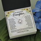 To My Daughter Necklace from Mom to Daughter Necklace from Dad, Father Daughter Necklaces for Daughter from Mom to Daughter Birthday Gifts from Dad to Daughter Jewelry with Message Card