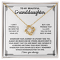 To My Granddaughter Necklace, Granddaughter Gifts From Grandma Grandmother Or Grandpa Grandfather, Jewelry Gifts For Granddaughter Birthday, Graduation, Love Knot Necklace For Granddaughter