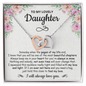 Daughter Necklace from Mom, To My Daughter Necklace from Dad, Gifts For Daughter, Necklaces for Daughter from Mom to Daughter Birthday Gifts from Dad to Daughter Jewelry with Message Card