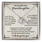 Granddaughter Necklace From Grandma To Granddaughter Gifts From Grandma Nana, To My Granddaughter Necklaces From Grandpa, Birthday Gifts For Granddaughter Jewelry With Message Card And Gift Box