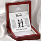 I Love You Mom Necklace Gifts for Mom from Son, Mother Necklace Gifts for Mothers Day Necklaces for Mom, To My Mom Necklace from Son to Mom Birthday Gifts Necklace with Message Card