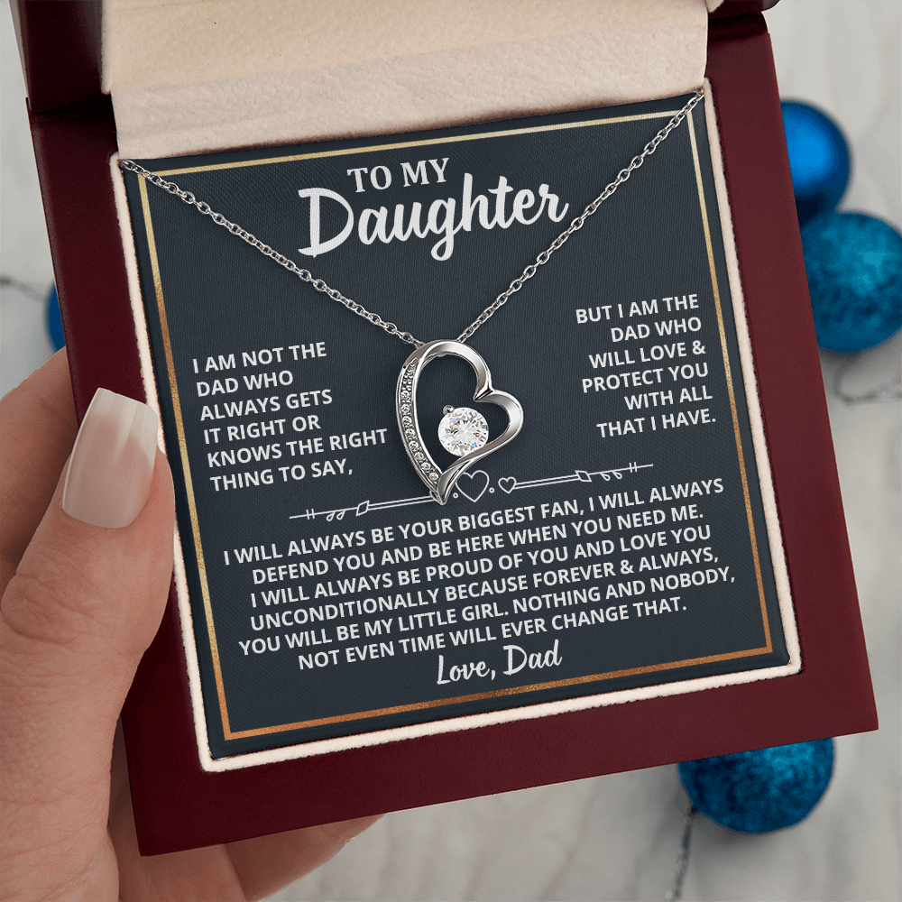 To My Daughter - I Am Not The Dad - Forever Love Necklace