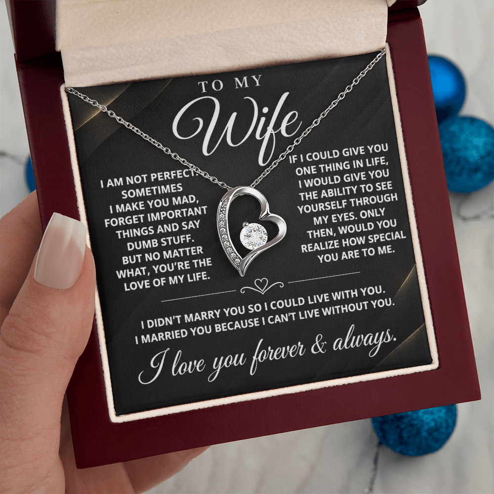 To My Wife - One Thing - Forever Love Necklace