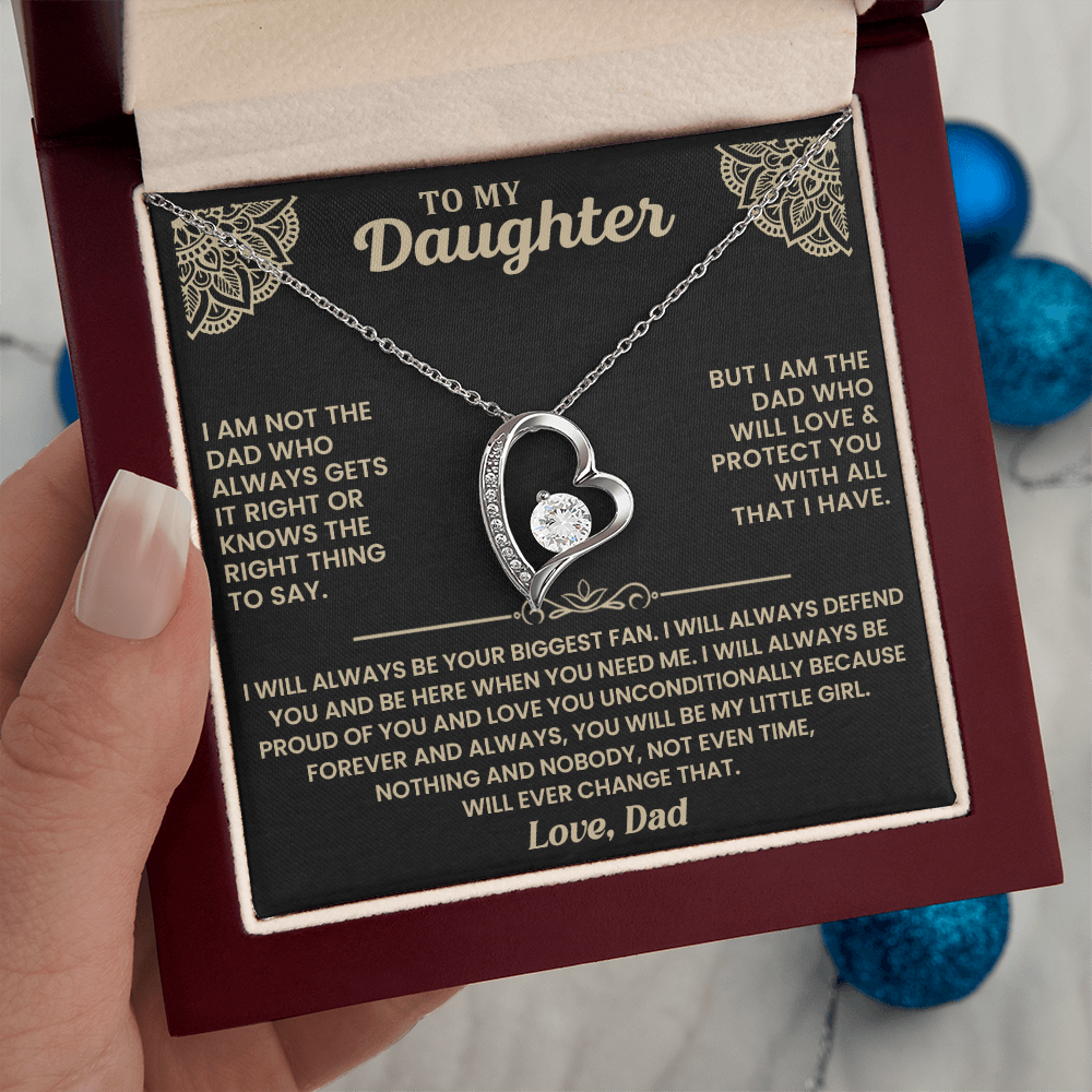 Daughter - Biggest Fan - Dad - Forever Love Necklace