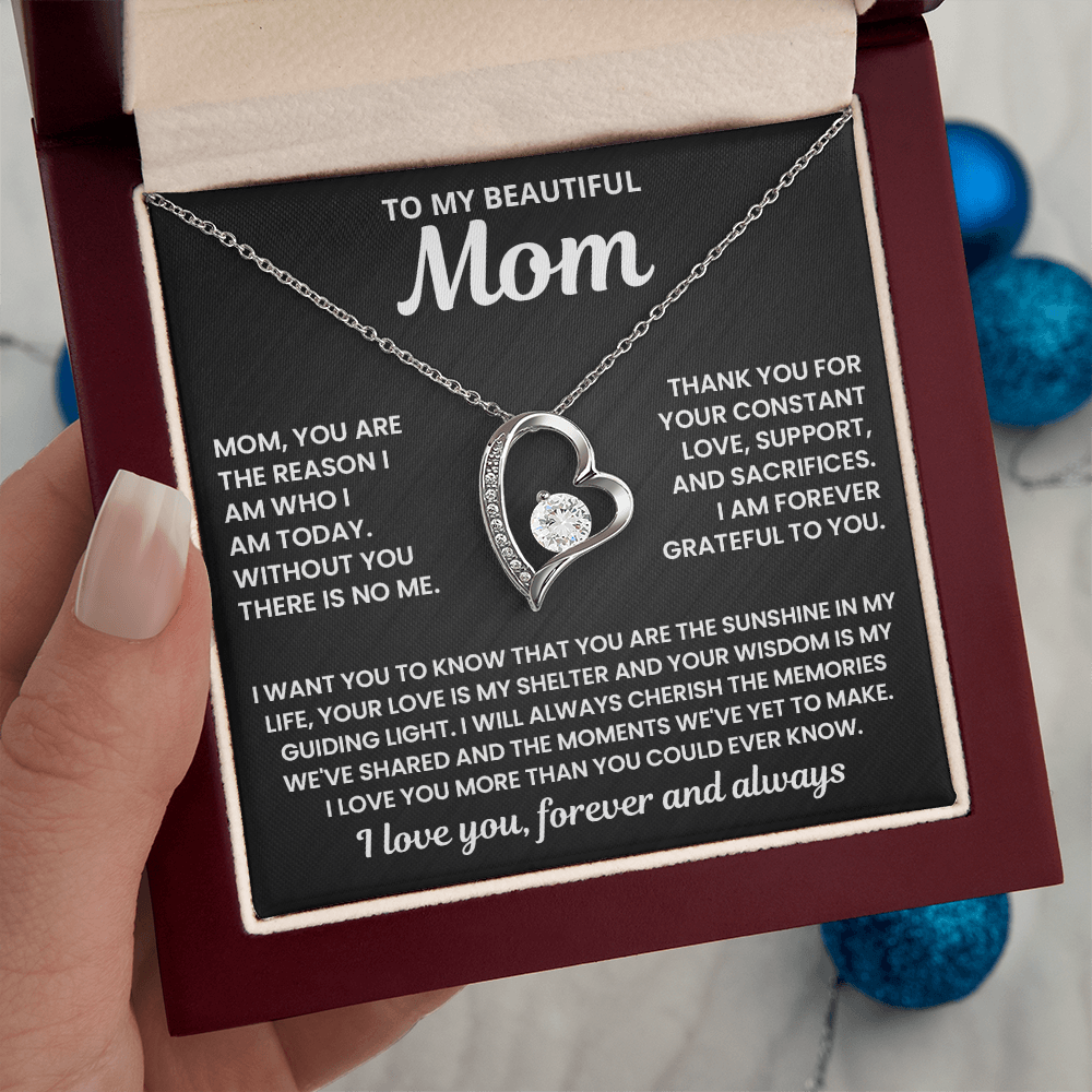 Mom - Without You There Is No Me - Forever Love Necklace
