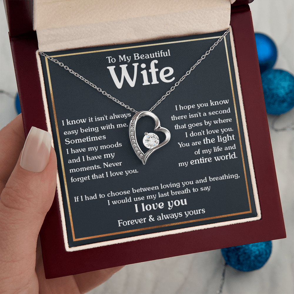 To My Wife - Last Breath - Forever Love Necklace