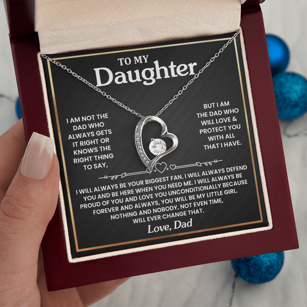 Daughter - Dad - Biggest Fan - Forever Love Necklace