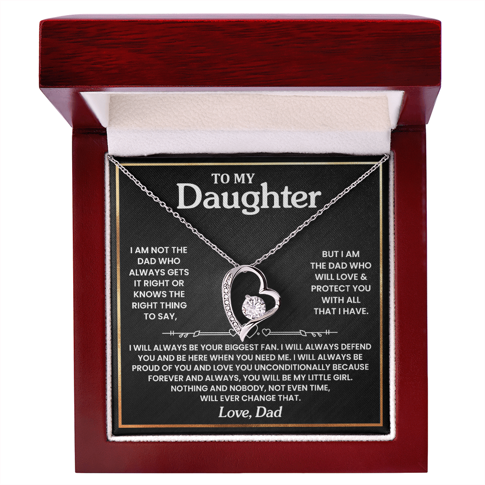 Daughter - Dad - Biggest Fan - Forever Love Necklace