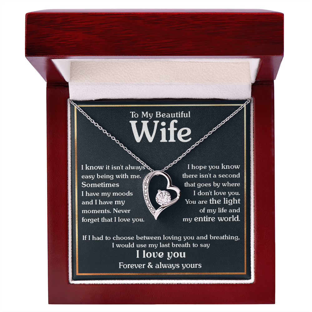 To My Wife - Last Breath - Forever Love Necklace