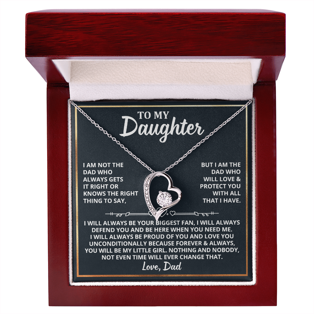 To My Daughter - I Am Not The Dad - Forever Love Necklace