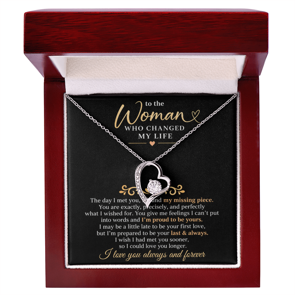 To The Woman Who Changed My Life - Forever Love Necklace