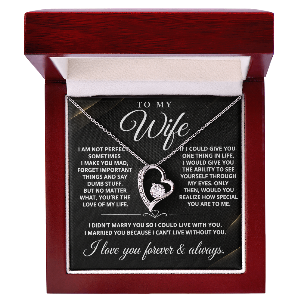 To My Wife - One Thing - Forever Love Necklace