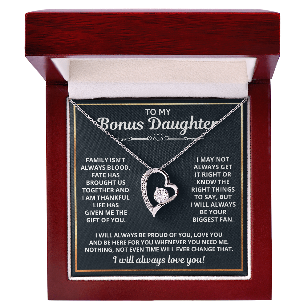 Necklace For Bonus Daughter - I May Not Always - Forever Love Necklace